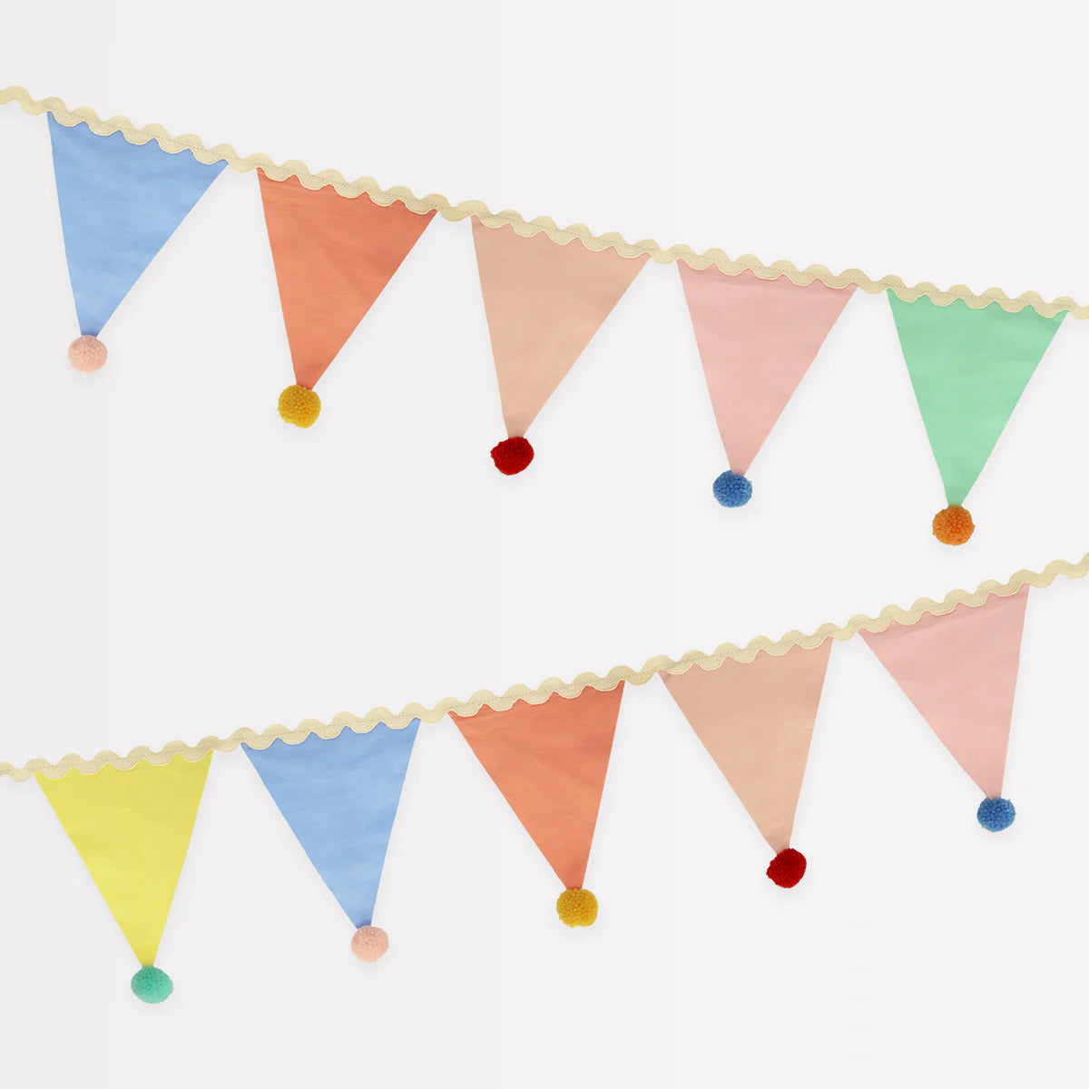 MeriMeri Pastel Pompom Flag Garland