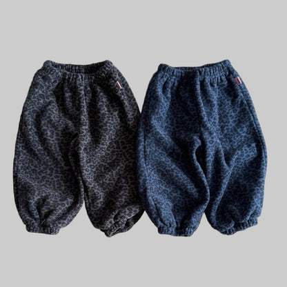 Toddler FW26 Fleece Leopard Jogger Pants (1-7y) - 2 Colors