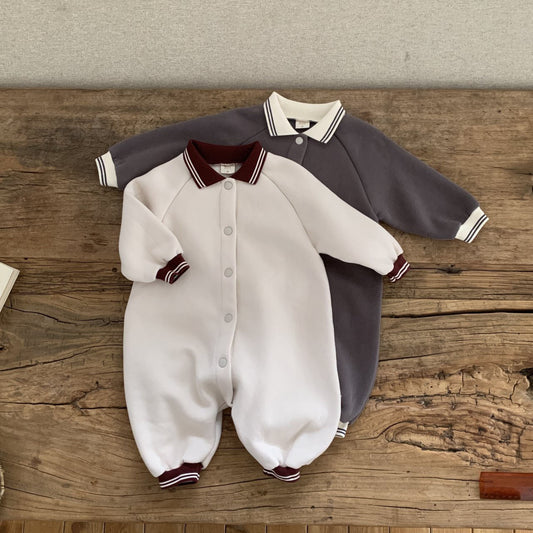 Baby BH Collar Varsity Jumpsuit (6-18m) - 2 Colors - AT NOON STORE