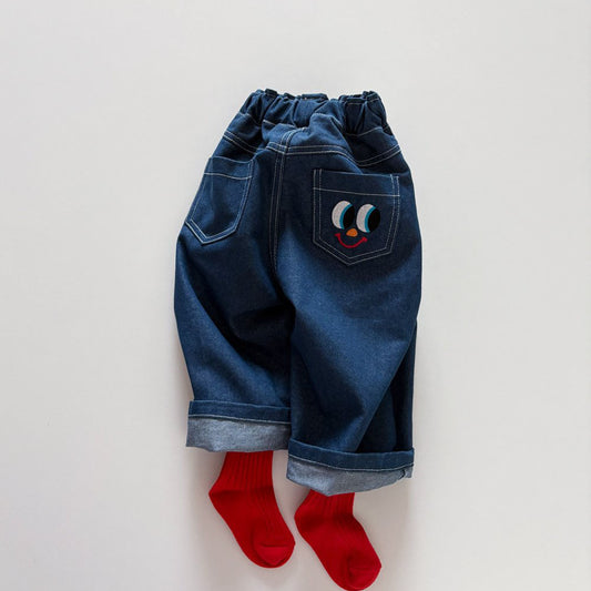 Toddler F26 Peekaboo Denim Pants (1-6y) - Blue