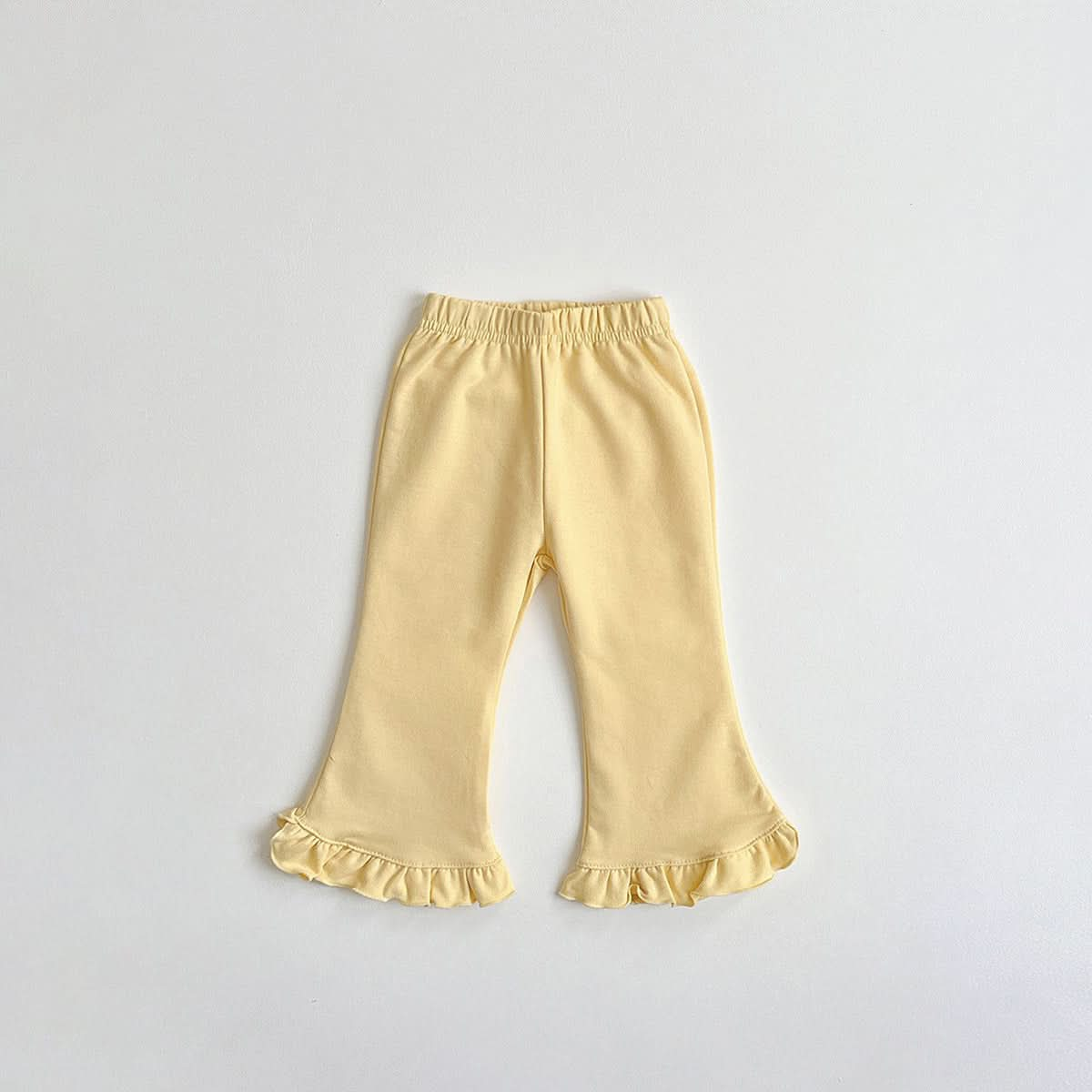 Toddler S25 Ruffle Hem Flare Pants (1-10y) - Yellow - AT NOON STORE