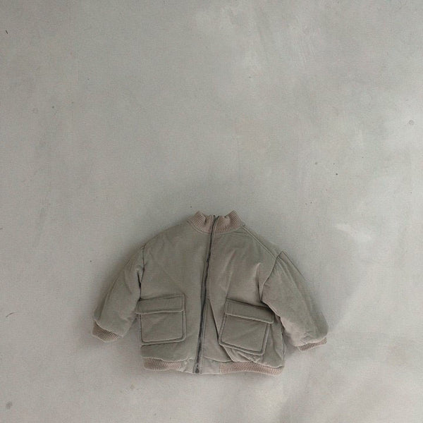 Kids Bella Fleece Lined Padded Zip-up Jacket (1-6y) - Olive