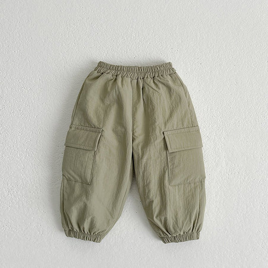 Toddler W24 Fleece Lined Cargo Jogger Pants (1-7y) - Olive