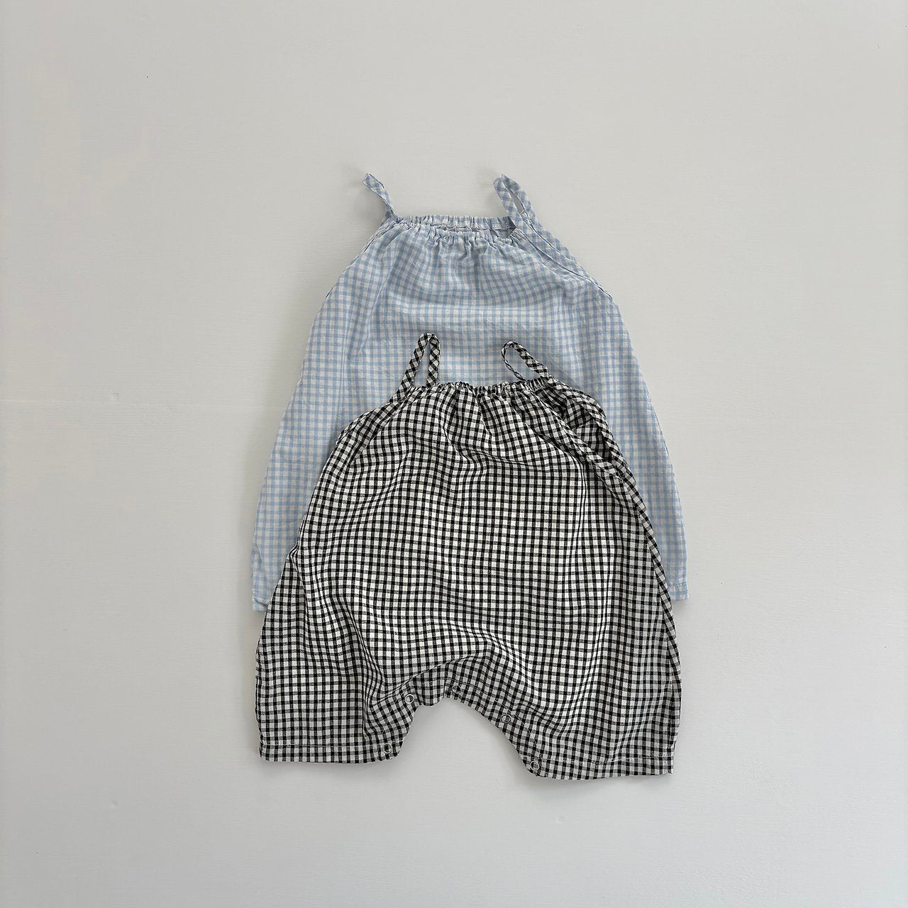 Baby Land SS26 Gingham Sleeveless Romper (4m-18m) - 2 Colors - AT NOON STORE
