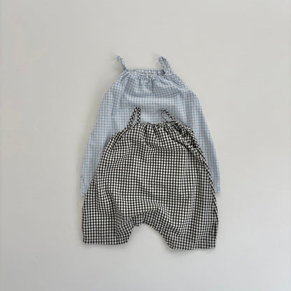 Baby Land SS26 Gingham Sleeveless Romper (4m-18m) - 2 Colors - AT NOON STORE
