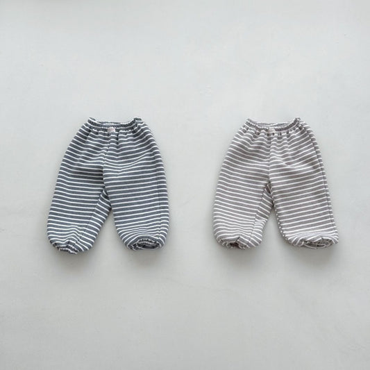 Toddler W24 Warm Brushed Fabric Stripe Jogger Pants (2-6y) - 2 Colors