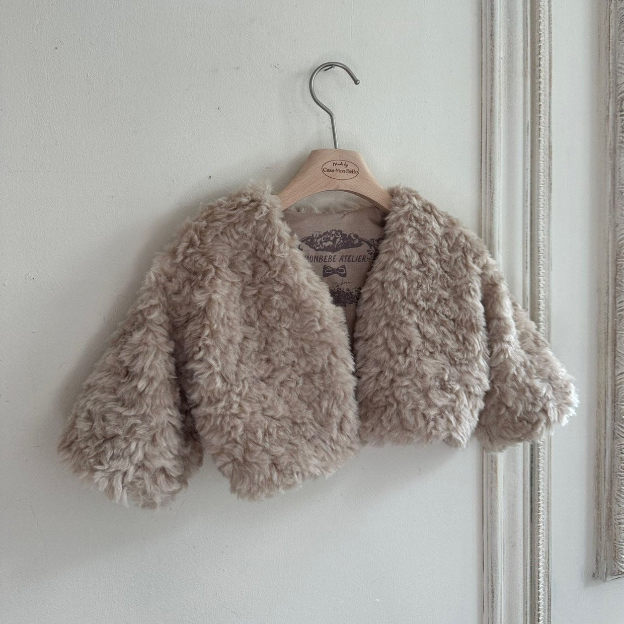 Toddler Monbebe Faux Fur Jacket (1y-4y) - Beige - AT NOON STORE