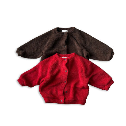 Toddler W25 Fuzzy Long Sleeve Cardigan (1-7y) - 2 Colors