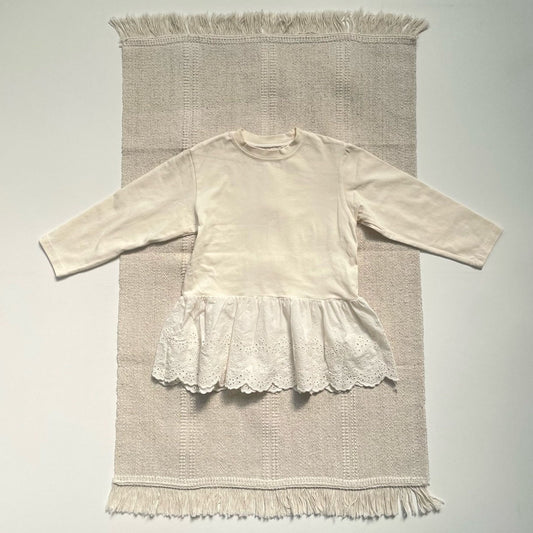 Toddler F25 Lace Detail Long Sleeve Top (1-7y) - Ivory