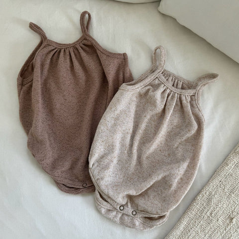 Baby Camel Sleeveless Summer Knit Romper (3-18m) - 2 Colors