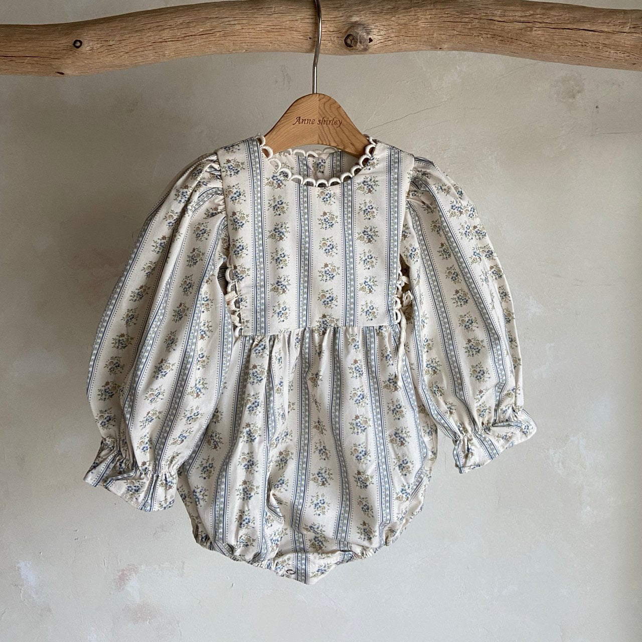 Baby Ann SP26 Floral Puff Long Sleeve Bubble Romper (3-18m) - Floral