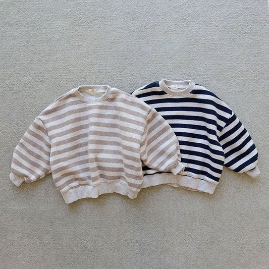 Toddler Soft Brushed Cotton Stripe Sweatshirt (15m-7y) -2 Colors