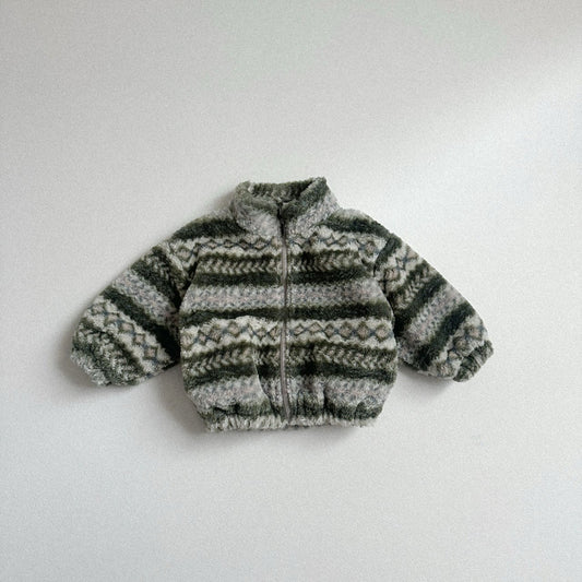 Toddler W25 Nordic Sherpa Zip Up Jacket (10m-4y) - Green - AT NOON STORE