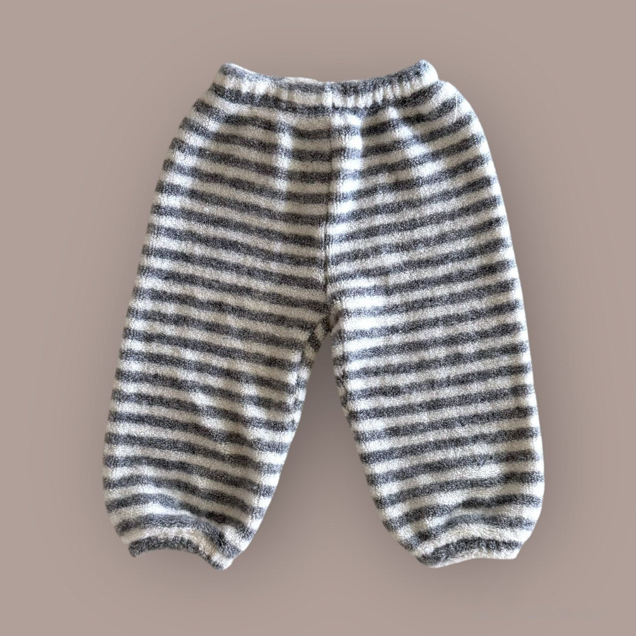 Kids W25 Stripe Warm Fuzzy Jogger Pants (2-7y) - Gray
