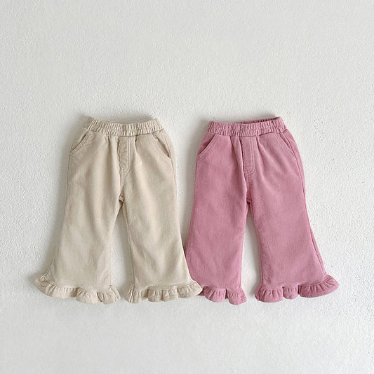 Toddler W24 Corduroy Frill Pants (1-7y) - 2 Colors