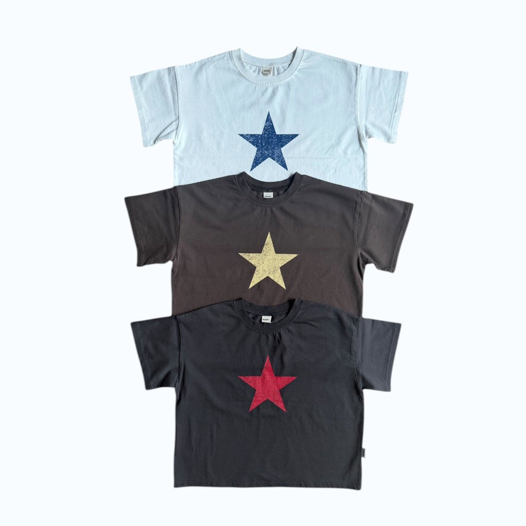 Toddler SS26 Star Loose Fit Short Sleeve Top (3-7y) - 3 Colors - AT NOON STORE