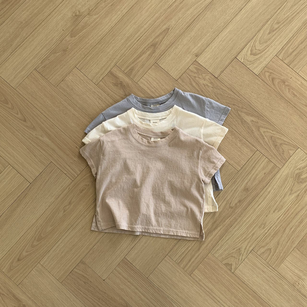 Baby BH Crewneck Short Sleeve Basic Top (3-18m) - 3 Colors