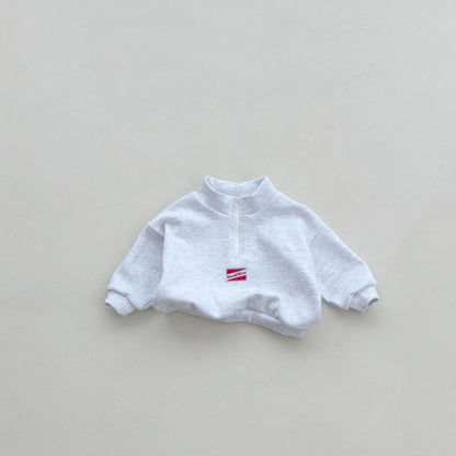 Baby/Toddler F25 Half-Zip Long Sleeve Pullover(4m-6y) - Heather Gray - AT NOON STORE
