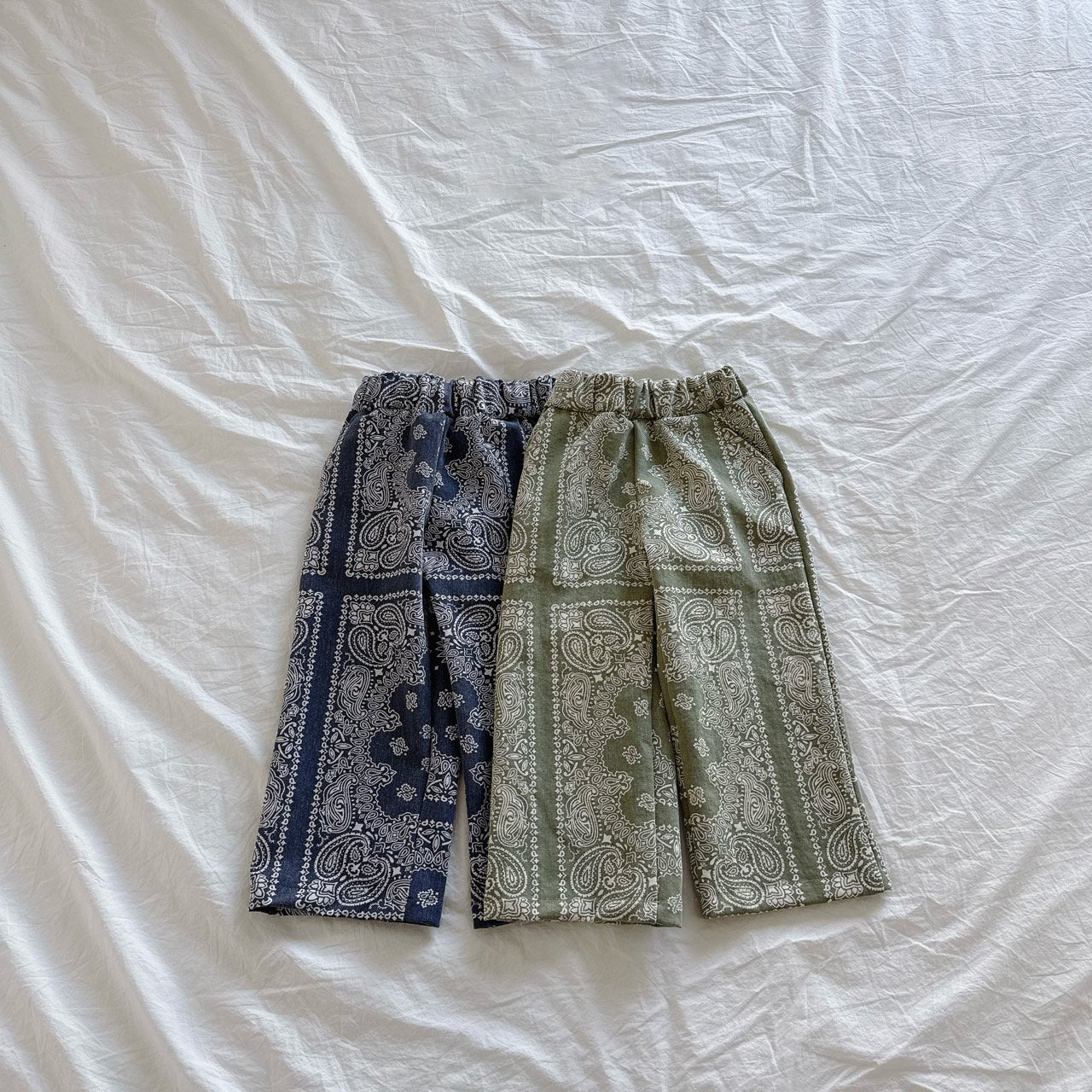 Kids SP26 Paisley Print Pull-on Pants (2-7y) - 2 Colors - AT NOON STORE