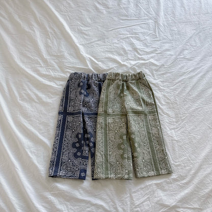 Kids SP26 Paisley Print Pull-on Pants (2-7y) - 2 Colors - AT NOON STORE
