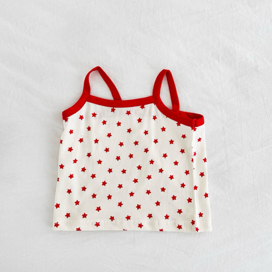 Toddler SS26 Star Tank Top (1-6y)- Red - AT NOON STORE
