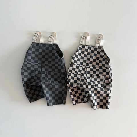 Toddler Checkered Overalls(6m-6y) - 2 Colors