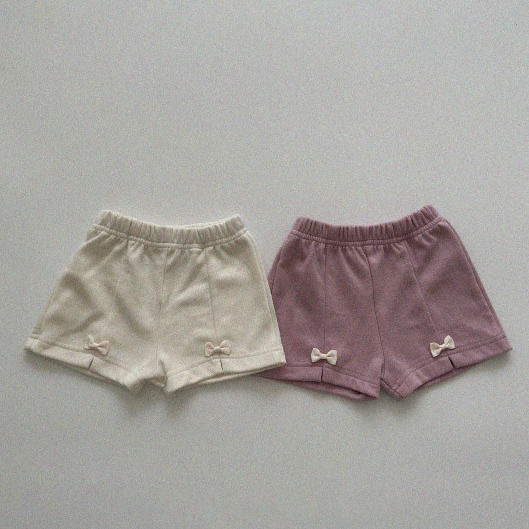 Baby/Toddler Aosta Tiny Bow Shorts (3m-5y)- 2 Colors