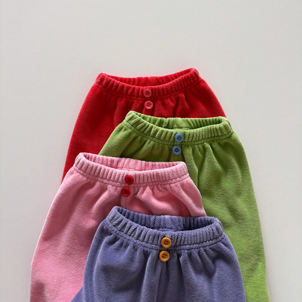 Toddler F26 Button Front Velour Jogger Pants  (1-6y) - 4 Colors