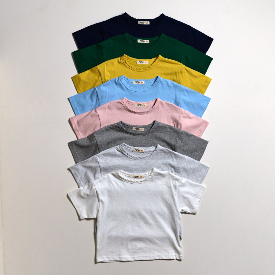 Toddler SP26 Basic Short Sleeve Top (10m-6y) - 8 Colors