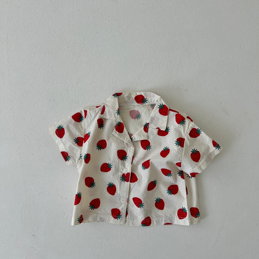 Baby Toddler Land Berryberry Shirt (4m-7y) - Strawberry - AT NOON STORE