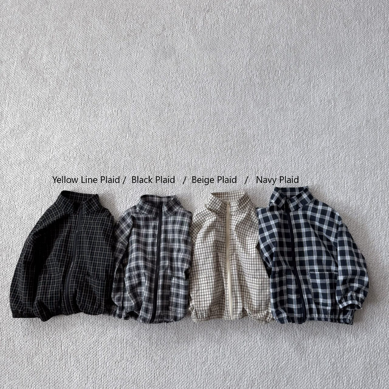 Toddler Bella F25 Double Pocket Plaid Windbreaker Jacket (1-6y) - 4 Colors - AT NOON STORE
