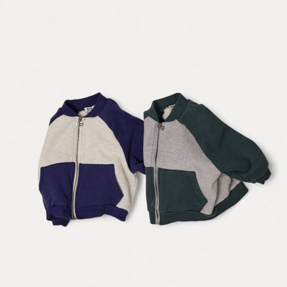 Toddler W25 Raglan Long Sleeve Zip-Up Jacket (2-8y) - 2 Colors