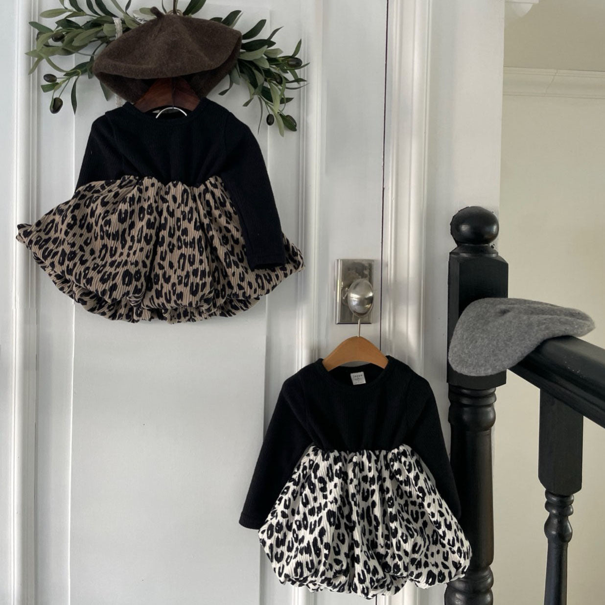 Girls Leopard Skirt Dress (6-24m) - 2 Colors