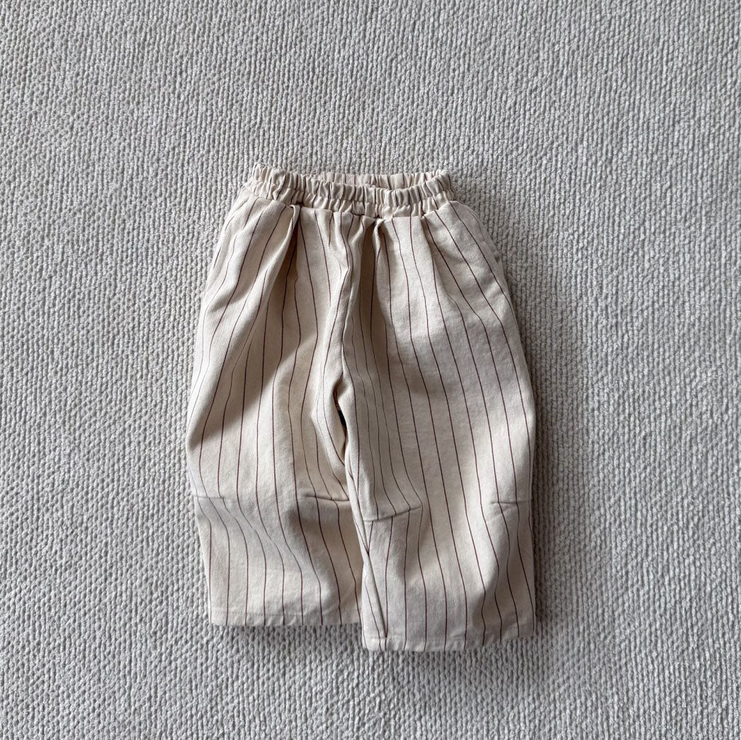 Toddler Bella F25 Stripe Pull-on Pants (1-6y) - Ivory - AT NOON STORE
