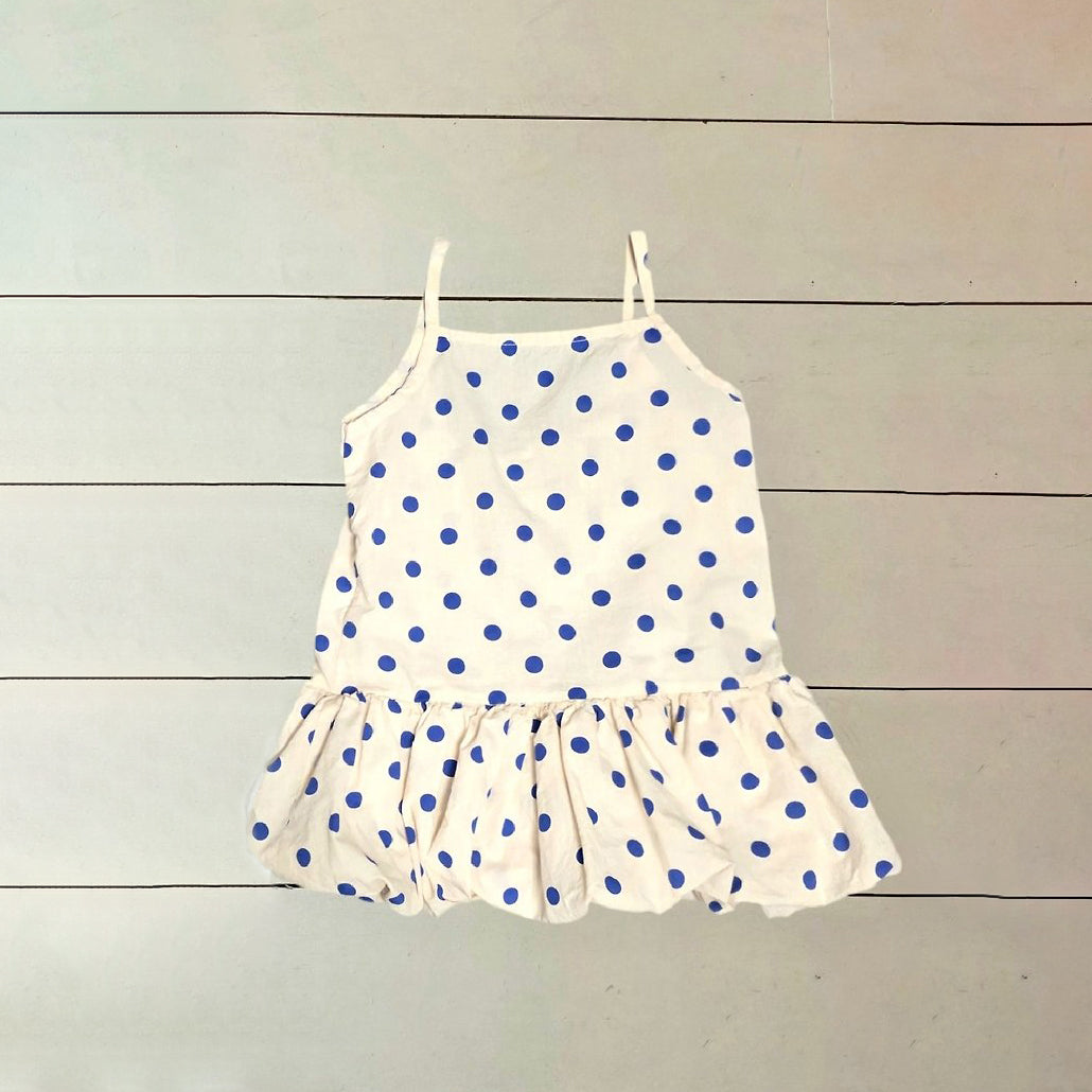Toddler SS26 Polka Dot Tank Top Balloon Dress (3-7y) - Ivory - AT NOON STORE
