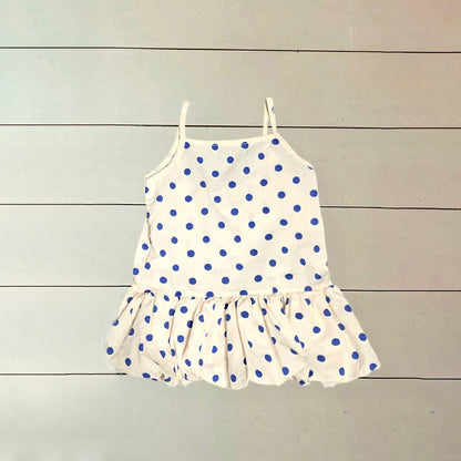 Toddler SS26 Polka Dot Tank Top Balloon Dress (3-7y) - Ivory - AT NOON STORE