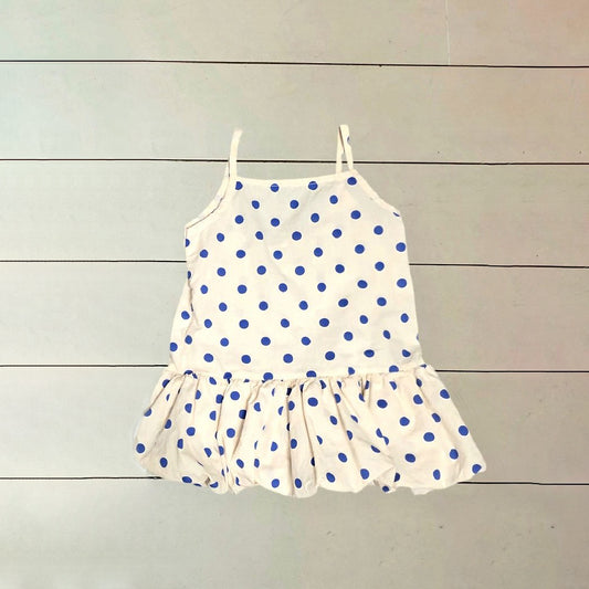 Toddler SS26 Polka Dot Tank Top Balloon Dress (3-7y) - Ivory - AT NOON STORE
