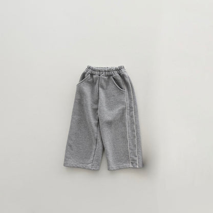 Toddler F26 Side Piping Detail Pull-On Sweatpants (12m-9y) - Heather Gray