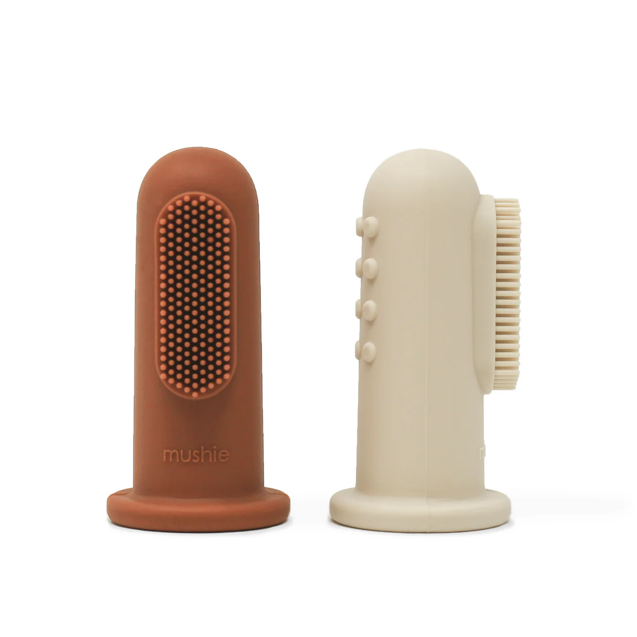 Mushie Finger Toothbrush - Clay/Shifting Sand