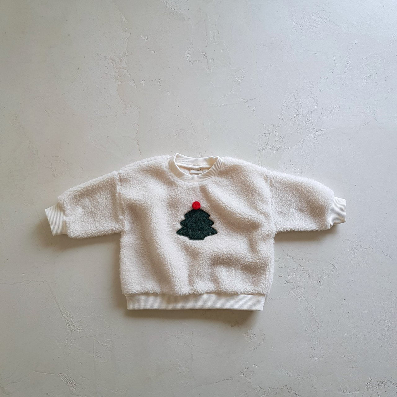 Baby W24 Tree Patch Sherpa Sweatshirt (6-18m) - Ivory