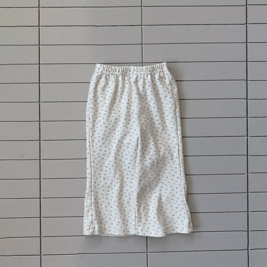Baby Bella SP26 Floral Pointelle Pull-On Pants (6m-3y) - Ivory - AT NOON STORE