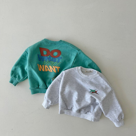 Kids Land S24 "DO WHAT YOU WANT" Sweatshirt (1-6y) - 2 Colors - AT NOON STORE