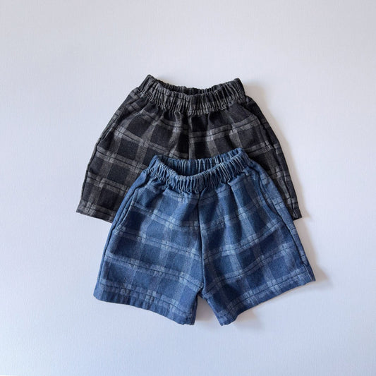 Toddler SS26 Plaid Denim Shorts (2-7y) - 2 Colors - AT NOON STORE