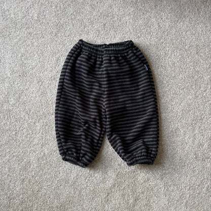 Toddler W25 Fleece Stripe Jogger Pants (1-7y) - Charcoal