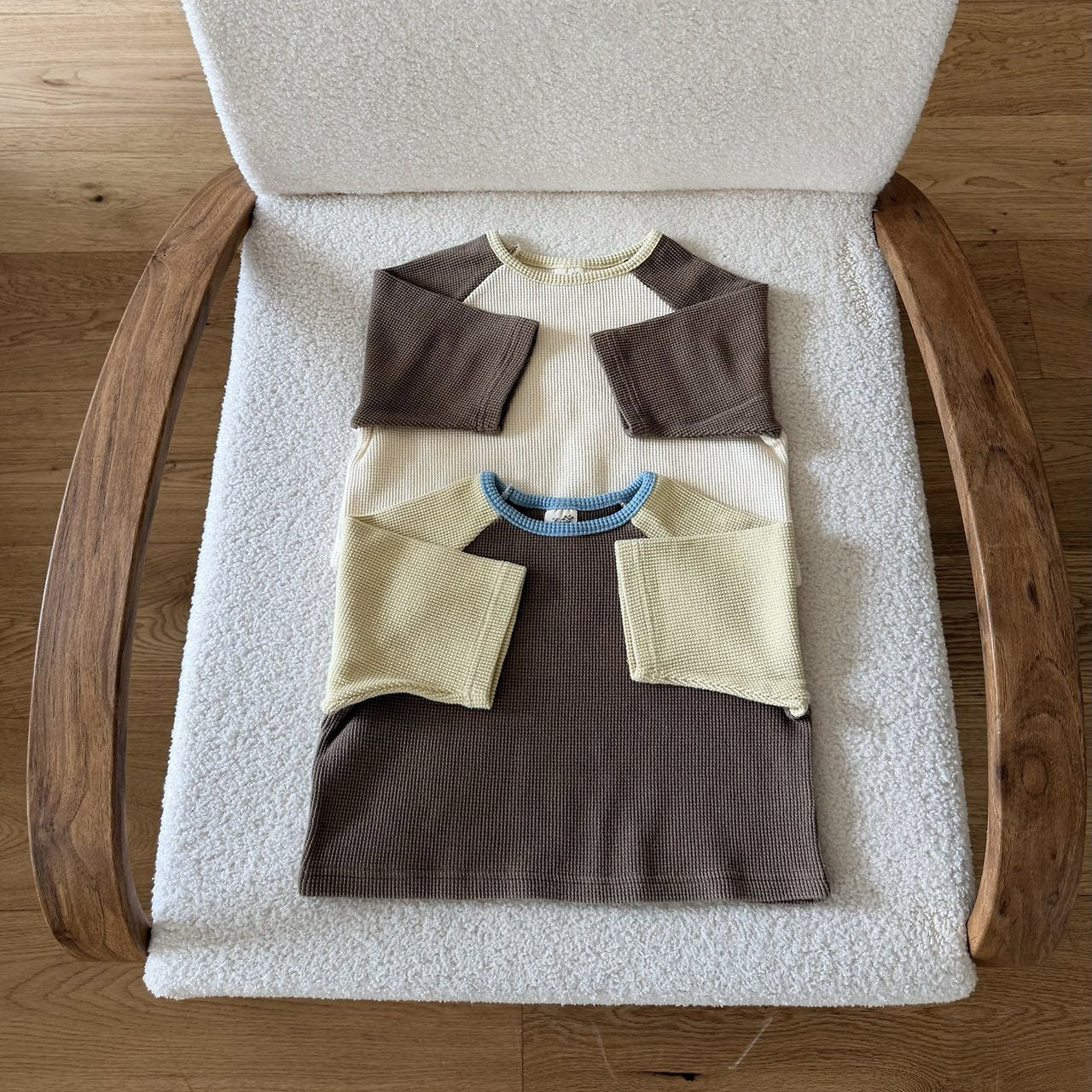 Toddler F26 Waffle Colorblock Raglan Long Sleeve Top (1-7y) - 2 Colors