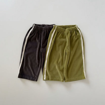 Kids F26 Side Tape Velour Pull-On Pants (2-8y) - 2 Colors