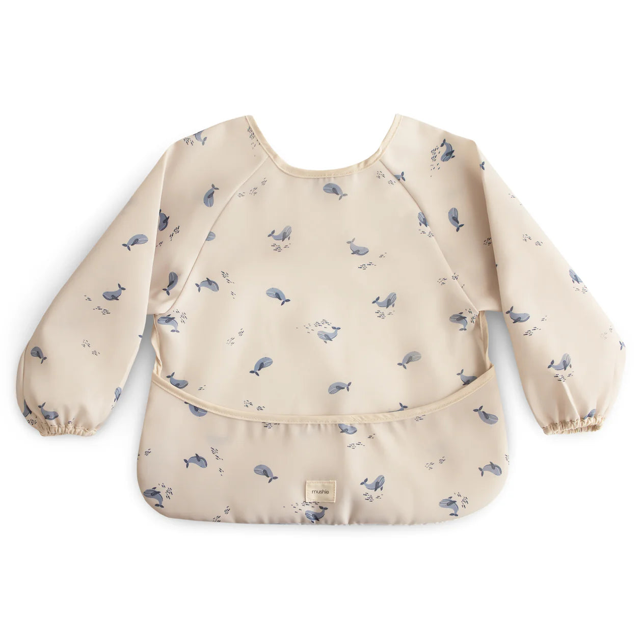 Mushie Long Sleeve Bib - Whale