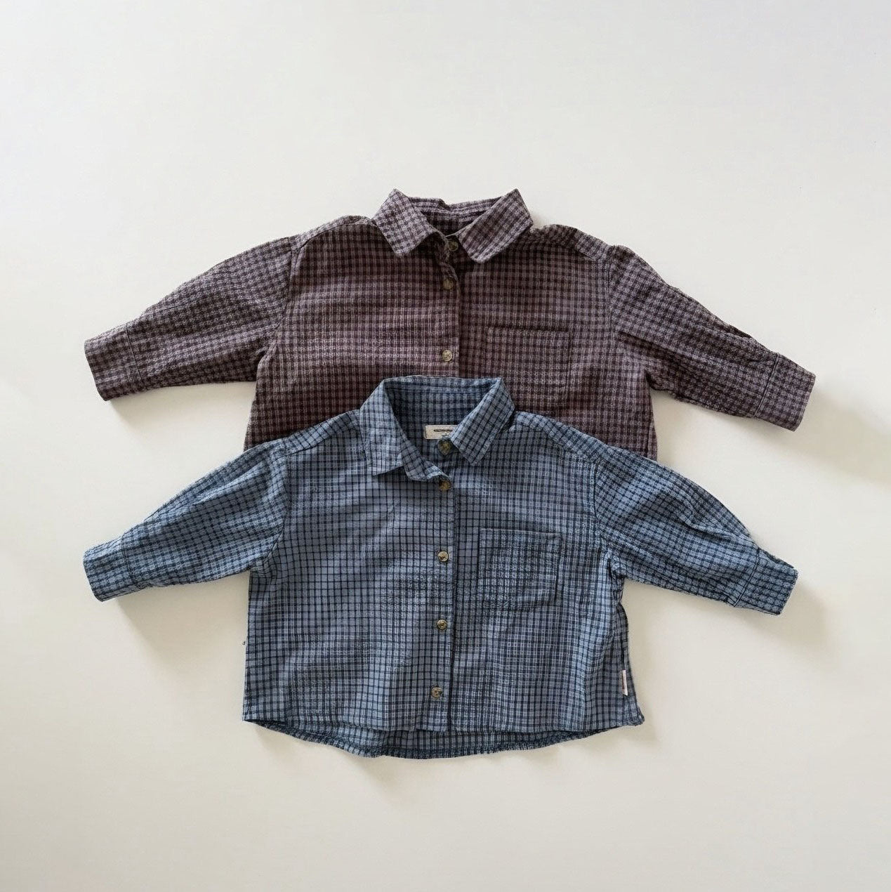 Kids F26 Plaid Long Sleeve Shirt (2-8y) - 2 Colors