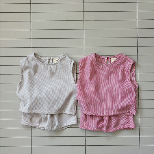 Baby/Toddler Bella SS26 Summer Sleeveless Top and Shorts Set (6m-6y) - 3 Colors - AT NOON STORE