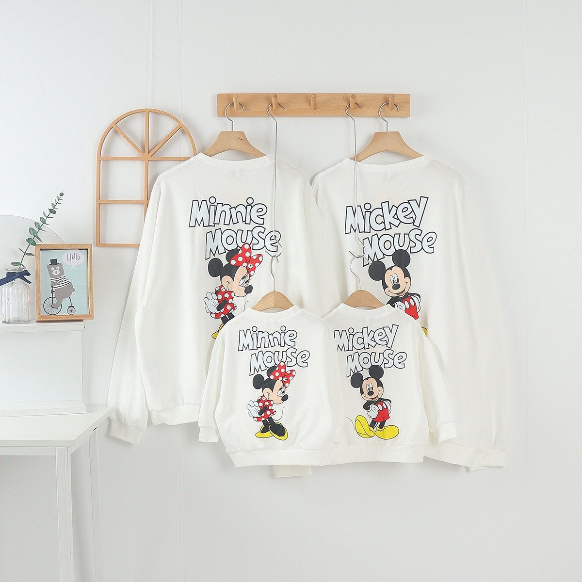 Family Disney Mickey and Minnie Sweatshirt (2-8y , Mom , Dad) - 2 Colors - AT NOON STORE